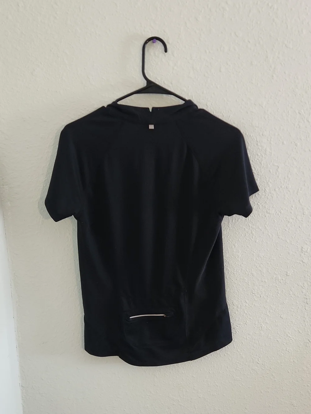 Womens Nike Black Short Sleeve Quarter-Zip Athletic Top